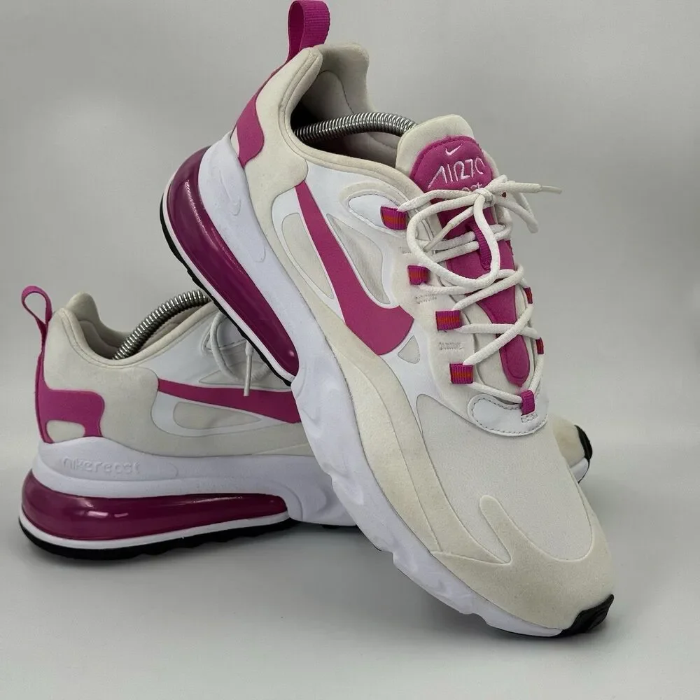 Nike Air Max 270 Unisex React Fire Pink CJ0619 100 Size 9.5Mens/11 Woman’s